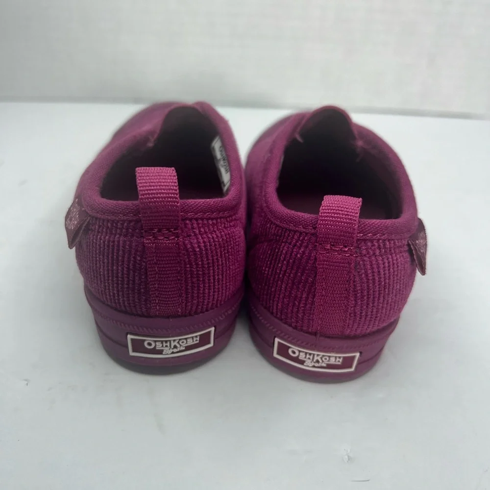 Osh Kosh B'Gosh‎ Slip On Cord Toddler Shoes Magenta Corduroy Size 7